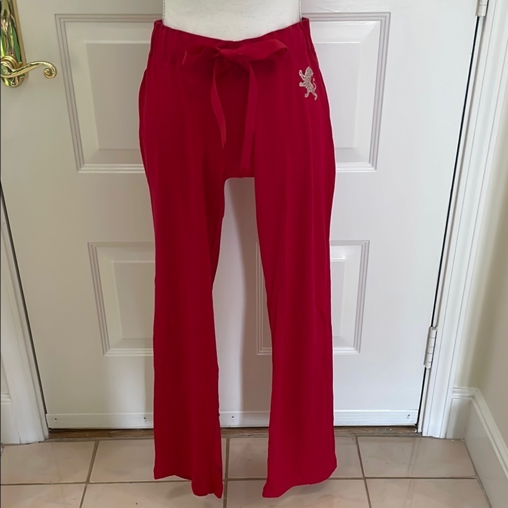 Express Red Lounge Pants with Shimmering Detail. NWOT. Cotton
